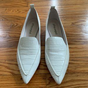 Jeffrey Campbell White Viona Pointed Toe Loafer 6